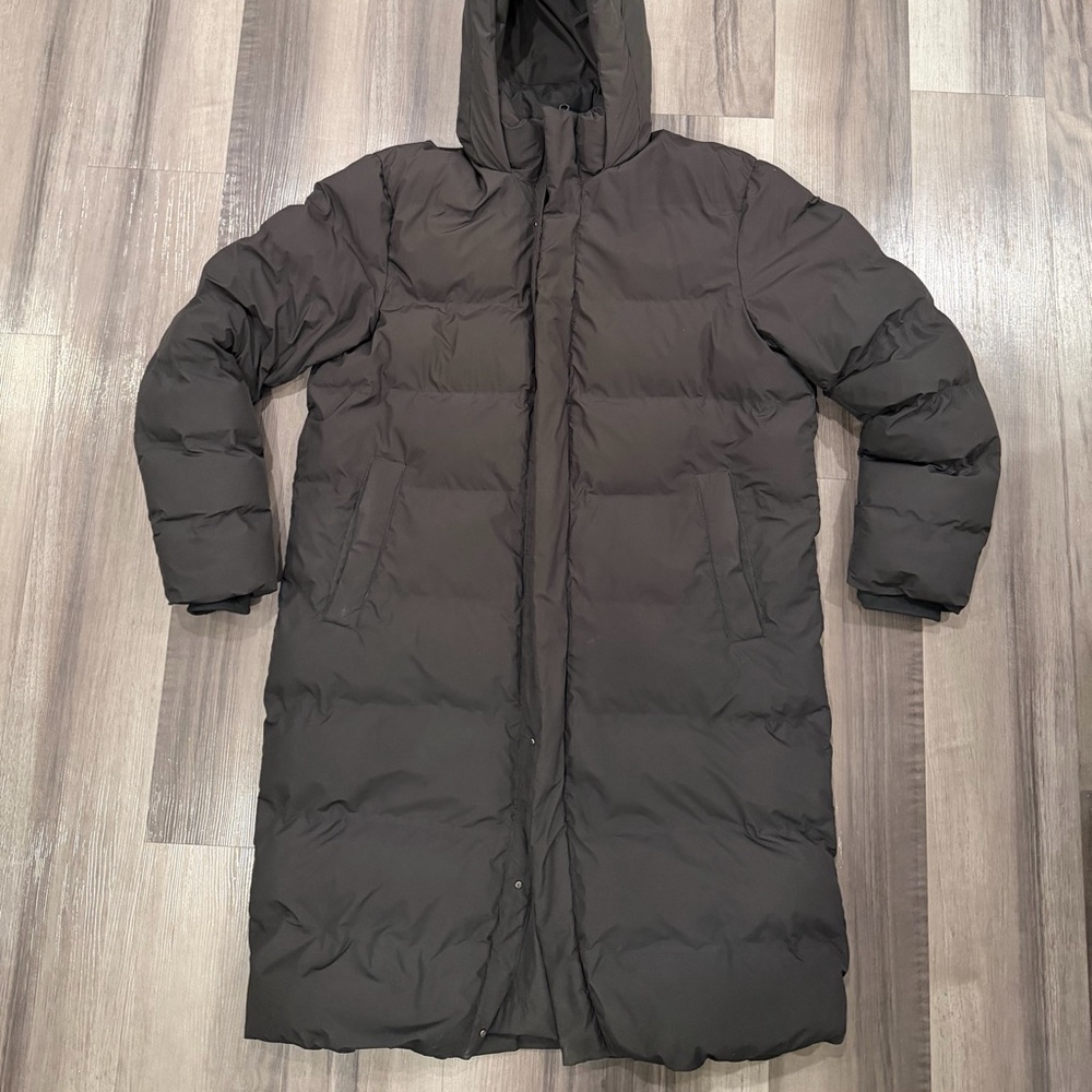 Zara Men's Black Hooded Puffer Jacket